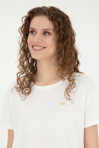 U.S. Polo Assn. Γυναικείο T-Shirt Ecru - Crew Neck, 50281900 -vr019