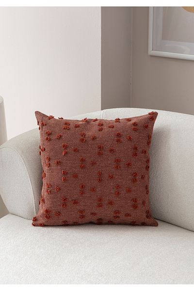 SWITA Husă de pernă decorativă din țesătură de in cu buline 43x43