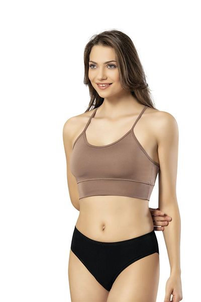 CUBBUX Women's Padded Diver Bustier - with Rope Strap, 3 Pieces, 3 Colors