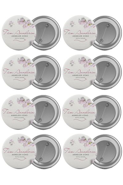 Saturn Mother's Day Bag Badge Set 8 Pieces Biggest Size 5.8cm Pin Brooch