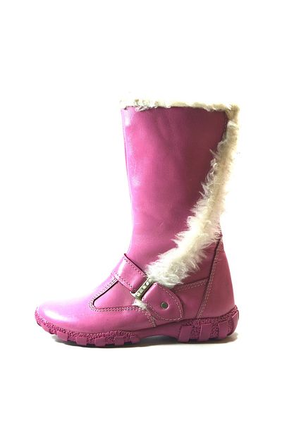 Onlo Ayakkabı Onlo Shoes PTN.189 Γνήσιο Δερμάτινο Μαύρο & Ροζ Κοριτσίστικες Μπότες