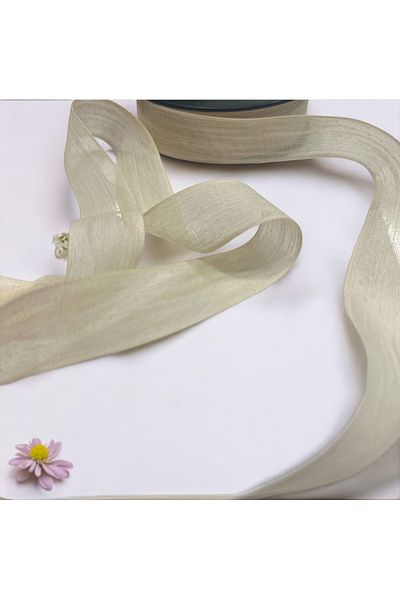 BukiroAtelier Linen Ribbon 5 Meters 2 cm Bow Ribbon
