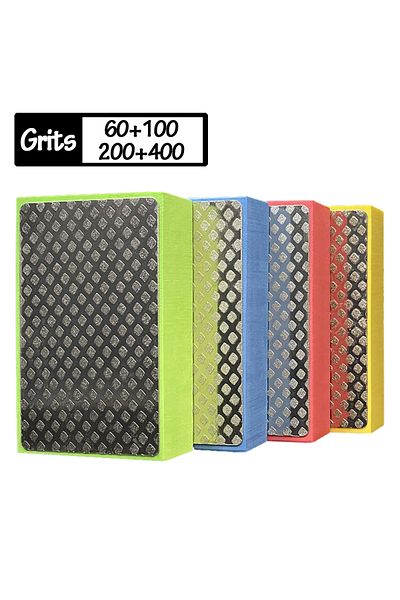 Choice 1/2/3/4Pcs Diamond Hand Polishing Pads Tile Glass Abrasive Grinding Block Pad Stone Marble Cerami...