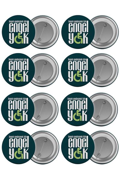 Saturn Disabled Week Bag Badge Set 8 Pieces Biggest Size 5.8cm Pin Brooch