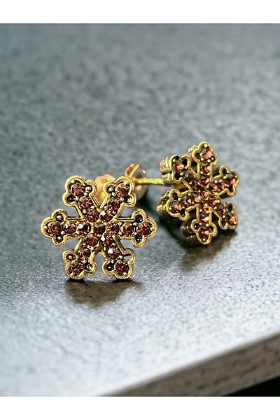 FAYRA ACCESSORIES Purple Color Snowflake Earrings