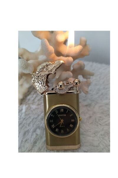 KdrElektronik Yeni Model Saatli timsah çakmak yandan kollu turbo gazlı