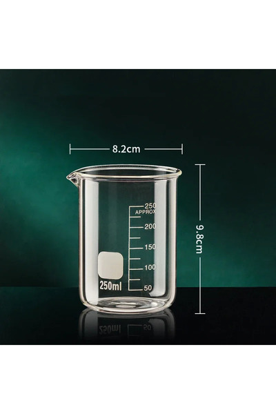 Choice3 كوب قياس زجاجي عالي الجودة من البوروسيليكات، سعة 250 مل، أو من 50 إلى...