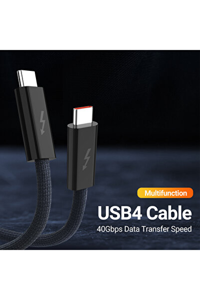 Choice كابل بيانات USB-C أسود بطول 1.8 متر (5.9 قدم، 240 واط) يدعم 40 جيجابت ...