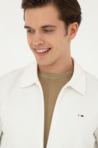 U.S. Polo Assn. Men's Ecru Knitted Cardigan 50282231-Vr019