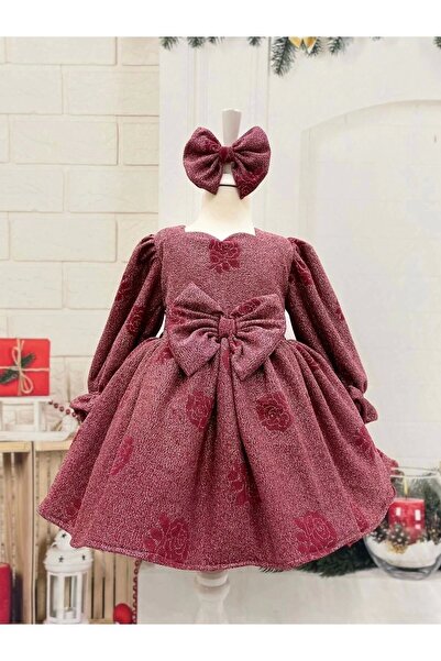 Nissa Gül Kurusu Kız Çocuk Elbisesi