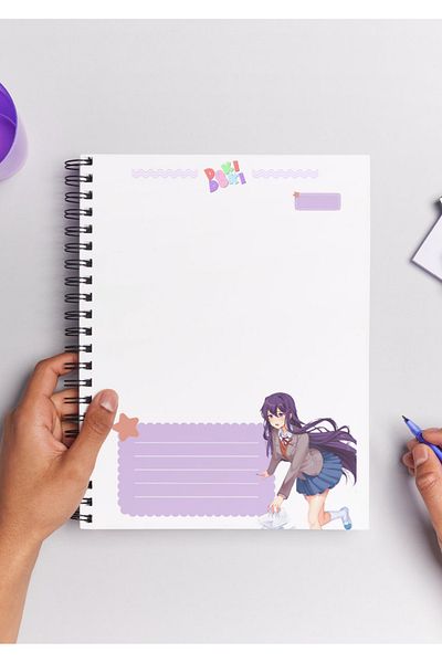 Home Doki Doki Anime Spiral Notebook A5 (50 Sheets)