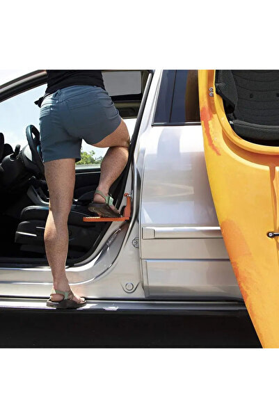 Choice قطعة واحدة من حامل سقف السيارة متعدد الوظائف قابل للطي، درج باب السيارة، خطاف مزلاج عالمي، دواسة قدم إضافية