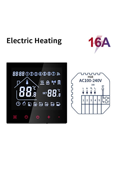 Choice1 تدفئة كهربائية بدون واي فاي، ترموستات ذكي يعمل بتقنية الواي فاي، وحدة...