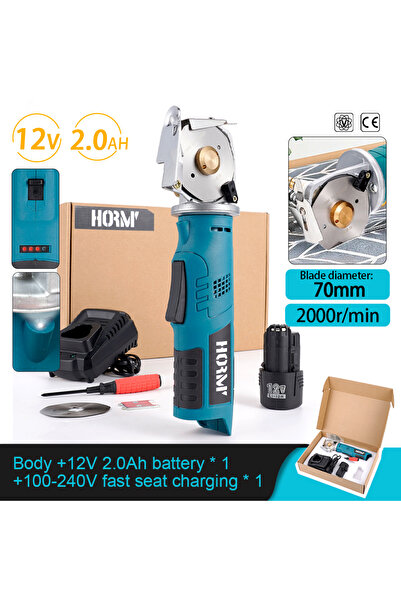 Choice قطعة واحدة ببطارية 2.0 أمبير/ساعة، ماكينة تقطيع كهربائية لاسلكية دائرية من هورمي 70 مم، مقص كهربائي يدوي للاستخدام المنزلي