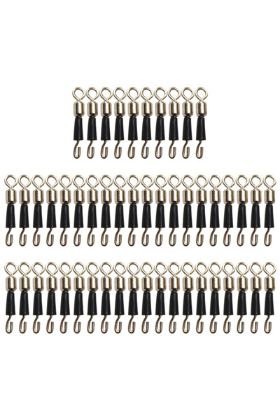 MOJOYCE 50 قطعة L 50-200 قطعة وصلة دوارة صلبة ذات حلقة صلبة لصيد الأسماك، وصل...