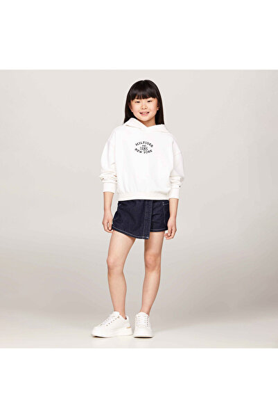 Tommy Hilfiger Baskılı Kadın Beyaz Sweatshırt KG0KG08033YBH