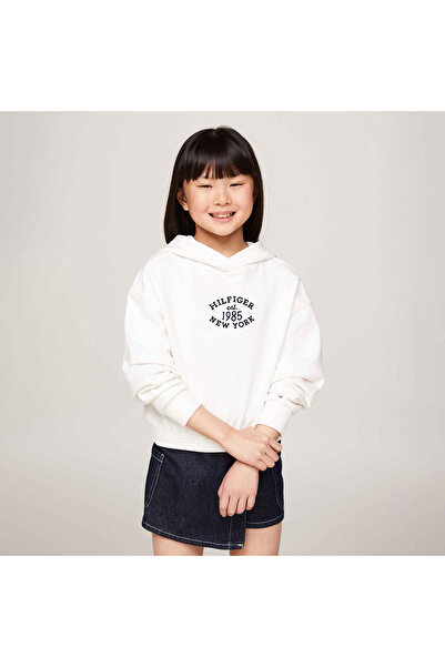 Tommy Hilfiger Baskılı Kadın Beyaz Sweatshırt KG0KG08033YBH