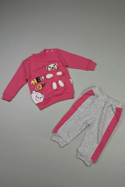 Peki Baby 5 Add 4 Pay Newborn Kids Cotton Teddy Bear Hello Suit Gift Tracksuit Pajamas Bottom Top 14949