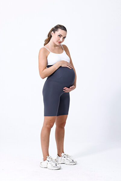 bodin Above Knee Biker Flexible Adjustable Waist Maternity Shorts Leggings