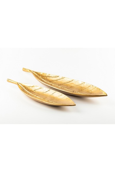 Nun Studio POLYESTER İKİLİ YAPRAK DEKORATİF ALTIN