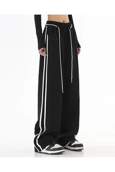 DEEFWEAR Φόρμα Y2k Μαύρο Πλεκτό Παντελόνι