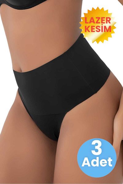 Uniquetrenders Women's Laser Cut Abdominal Tightener and Slimming String Corset Set of 3
