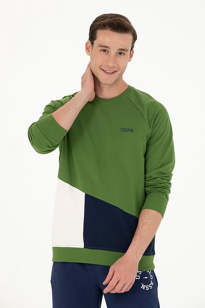 U.S. Polo Assn. Мъжки зелен суичър 50274065-vr054