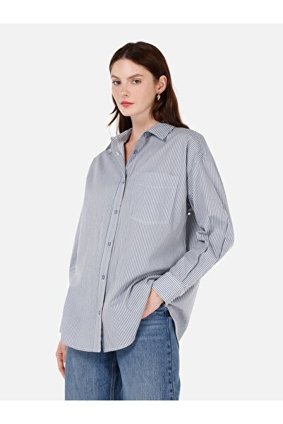 Colin's Mavi Kadın Gömlek U.kol