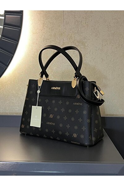 Armine Kadın Çanta Siyah Lazer Baskılı - 206