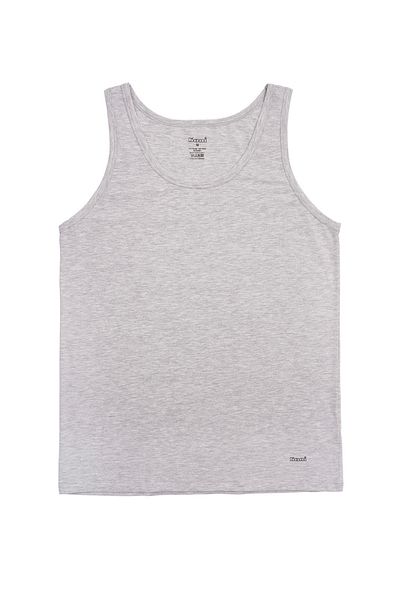 Kom Men's White Cotton Lycra Tank Top 2-Piece Deal Pack