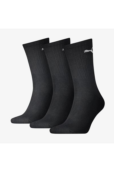 Puma Puma Unisex Schwarze leichte Sports Crew 3p Socken - 907940 -01