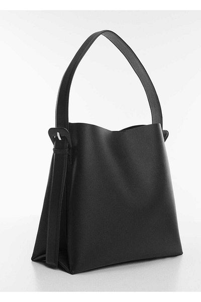 MANGO Woman Buckle detailed shopper bag