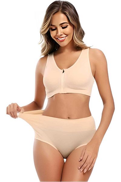 Uniquetrenders Women's Seamless Abdominal Lifting Slip Panties Corset Set of 3