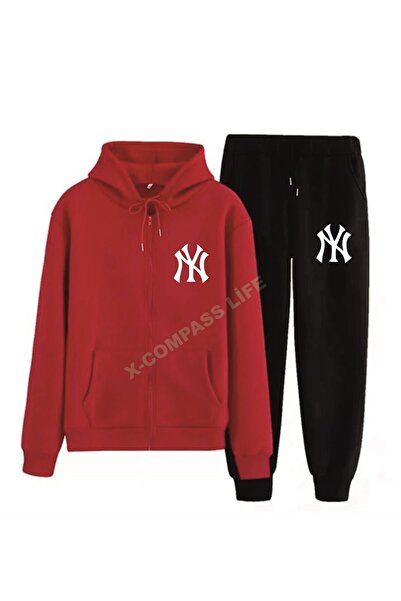 x-compass life Комплект з кардигана та костюма на блискавці з капюшоном і застібкою-блискавкою в стилі унісекс Compass Life