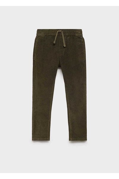 MANGO Kids Corduroy Trousers with Elastic Waist