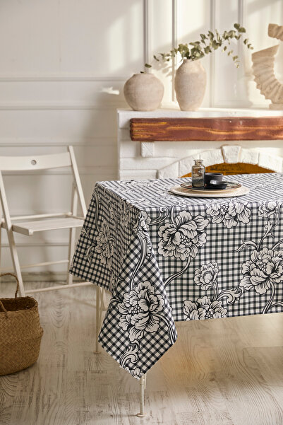 AYSHOME Ays Home Чорно-біла скатертина з візерунком у вигляді маленьких квадратів