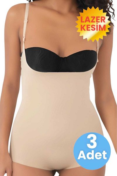 Uniquetrenders Women's Laser Cut Slimming and Lifting Underbust Body Corset Set of 3