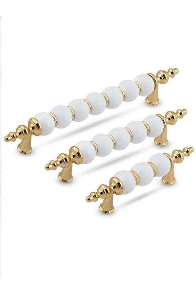 DKSDİZAYN 10 ADET Gold 160 mm Boncuk Mutfak Dolap Çekmece Mobilya Kulpu Kulpları