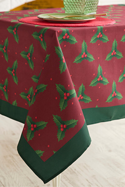 AYSHOME Ays Home Red Kokina Christmas Tablecloth