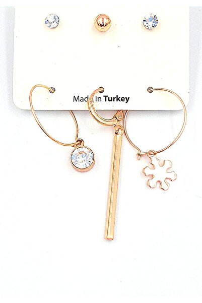 Monalisa Home أقراط متعددة مختلطة بلون وردي