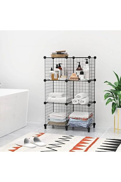 Feronyahome & Garden 6-Section Portable Storage and Organization Shelfs,Kitchen,Badge Organizer,Toy Organization Shelfs