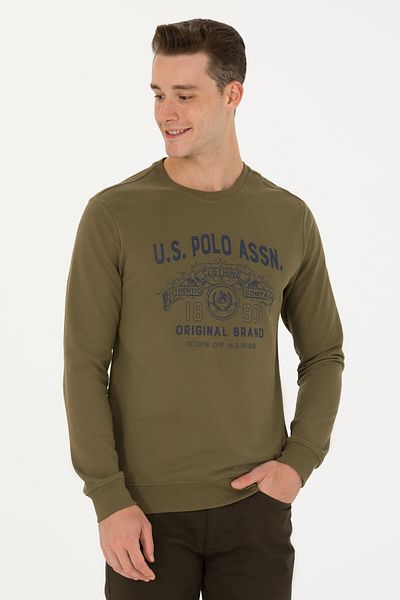 U.S. Polo Assn. Ανδρικό φούτερ Χακί 50270806-VR027