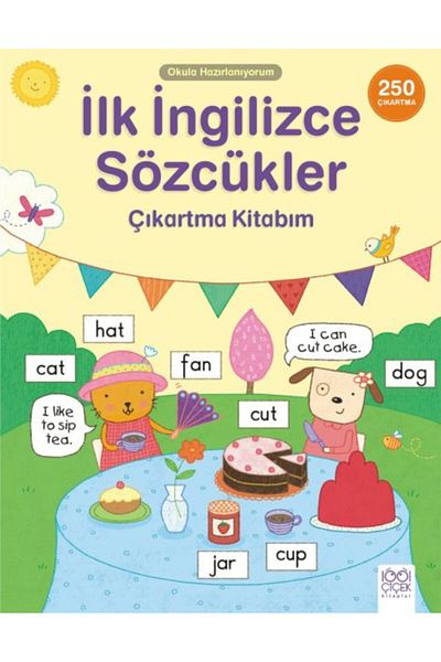Karma Kitaplar My First English Words Sticker Book- 250 Stickers 1001 Flower Books Book