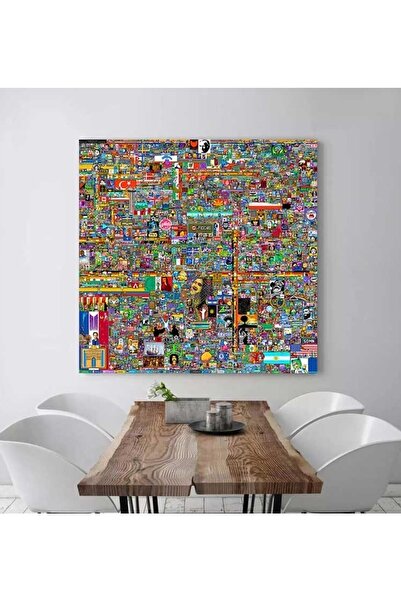 Şehzat Design Piksel Savaşları Reddit R/place Kanvas Tablo 2022