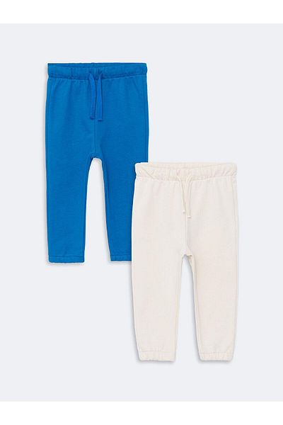 LC Waikiki Pantaloni de trening LCW pentru bebeluși cu talie elastică pentru bebeluși, 2 piese