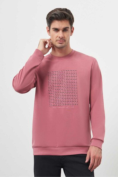 Morven Ανδρικό φούτερ με λαιμόκοψη Rose Trend