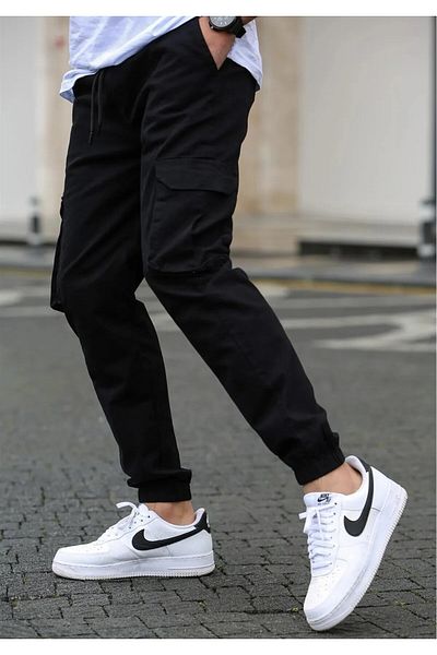SON YAZ Pantaloni cargo pentru bărbați, cu picior elastic, buzunar portofel, pantaloni slim fit