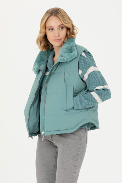 U.S. Polo Assn. Kadın Mint Yelek 50271166-VR090