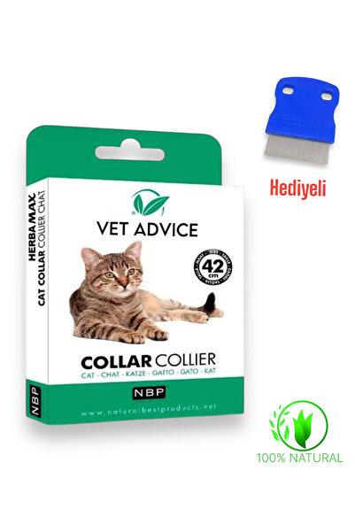 vet advice Kediler İçin Bit Pire Tasması Herba Mix Bitkisel I?çerikli Nature