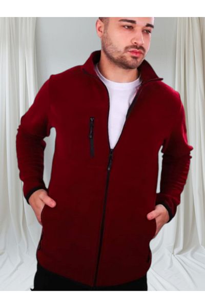 LUSSOLİFE Men's Thick Fleece Zippered Jacket